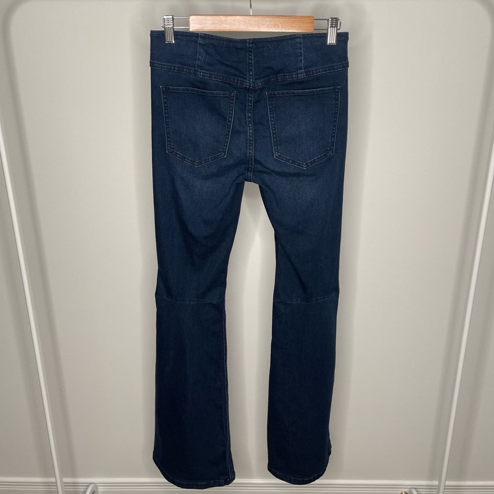 FREE PEOPLE Penny Jeans Pull On Flare Bell Bottoms We the Free Low Waist Y2K - Picture 4 of 4